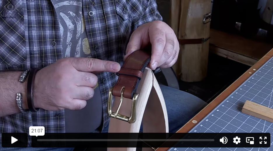 Armitage Leather Belt Stitching