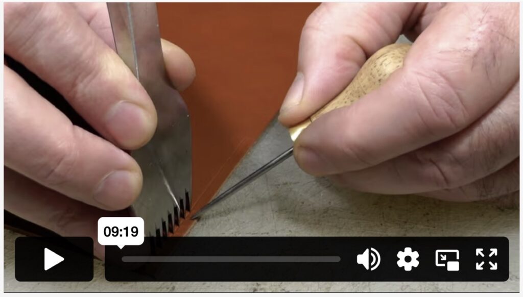 Armitage Leather How to use a pricking iron